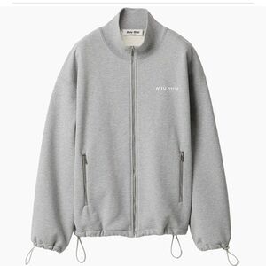 Miu Miu Cotton fleece zipper sweatshirt
